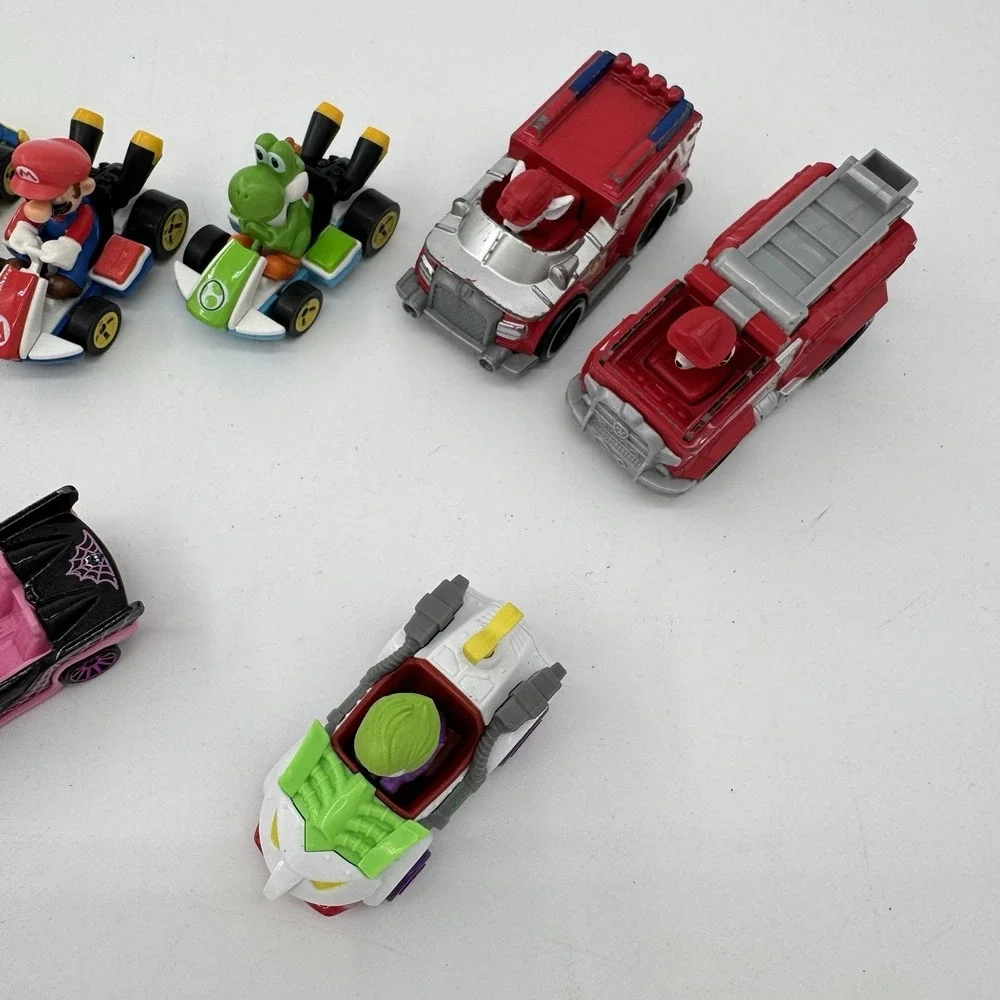 Diecast Toy Car Lot Of 10 Mario Kart Paw‎ Patrol Batman Hot Wheels Just Play